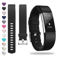 ZEROFIRE Compatible for Fitbit Charge 2, Replacement Adjustable Sport Bands for Charge 2 Heart Rate Fitness Wristbands, Women Men, Small and Large