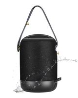 Bluetooth 5.0 Wireless Portable Speakers, AINEED Phone Holder Small Loudspeaker with Rich Bass Stereo Sound, IPX5 Water Resistant, 10 Hours Playtime Perfect for Outdoor, Sports & Motorcycle (Black)