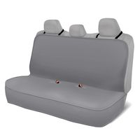 BDK BDSC-278 AllProtect Waterproof Neoprene Rear Bench Seat Cover for Car SUV Truck - Quick Install - Heavy Duty Universal Fit - for Work, Utility, Kids, Pets & Vehicle Protection (Solid Gray)