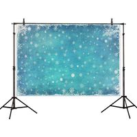 Allenjoy 7x5ft Ice Blue Winter Backdrop Photography Studio Birthday Party Decor Banner Festival White Snowflake Snowfall Wedding Newborn Baby Shower Kids Background booth drops