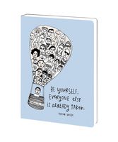 Tree-Free Greetings Be Yourself Inspirational Soft Cover Journal, 5.5 x 7.5 Inches, 160 Lined Pages, Oscar Wilde Quote, Blue (JR89987)