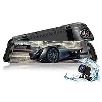 Mirror Dash Cam,Dual Lens Streaming Media Touch Screen Camera Recorder,1080P FHD Front and 720P AHD Rear View Camera,140°Wide Angle Backup Camera, G-Sensor, ADAS, LDWS, WDR,GPS