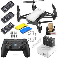 Tello Drone Quadcopter Elite Max Combo with 3 Batteries, GameSir T1D Remote Controller, 4 Port Charger, and More