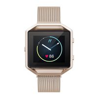 Yutior Metal Bands Compatible with Fitbit Blaze Smart Watch, Stainless Steel Magnetic Replacement Band with Frame Small & Large for Women Men, Champagne Gold, Black, Silver, Colorful, Rose Gold