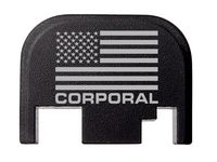 NDZ Performance for Glock 17 19 21 22 23 27 30 34 36 41 Rear Plate Blk G1-4 Us Flag Corporal