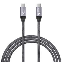 USB Type C Gen 2 Cable(100W/10Gbps)Txtech USB3.1 C to USB C Type-C PD Cable E-Marker Power Delivery Wire for MacBook Pro Galaxy S10 S9 Plus/note 9,OnePlus7/6,Google PixelNexus 6P and more(Grey,4.9ft)