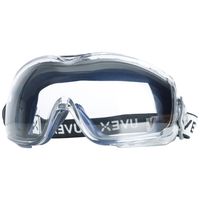 Uvex Stealth OTG Safety Goggles with Anti-Fog/Anti-Scratch Coating (S3970DF ) - 19369, Navy Body, Clear Lens