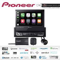 Pioneer AVH-3500NEX 7" Single Din DVD Receiver Apple CarPlay Built in Bluetooth with SiriusXM Satellite Radio SXV300v1, Backup Camera Bundle with Sound of Tri-State Lanyard
