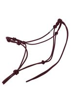 Horse Rope Training Halter - 4 Knot from 1/4" Stiff Polyester Halter Cord - Size Rope Most Trainers Use! Weanling, Yearling, Small, Standard, Large, Mule and Draft Sizes (Burgundy, Small)
