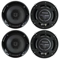 NEW Set of 4 Kenwood 600W 2-Way Car Coaxial Speakers 6.5" PP Cone w Grilles
