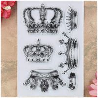 KWELLAM Crown Clear Stamps for Card Making Decoration and DIY Scrapbooking