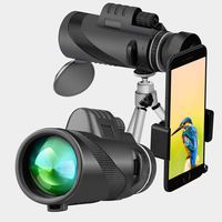 Monocular Telescope, Binrrio 40x60 High Power BAK4 Prism Waterproof Scope with Smartphone Holder and Tripod for Travel, Bird Watching, Concert, Sports, Hiking, Hunting, Camping