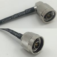 1 foot RG58 N MALE ANGLE to N MALE Pigtail Jumper RF coaxial cable 50ohm High Quality Quick USA Shipping