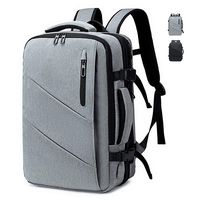 FENGDONG Business Backpack Durable Travel,Laptop Backpack fits 15.6 inches Laptop and Notebook with USB Charging Port for Men and Women (grey)