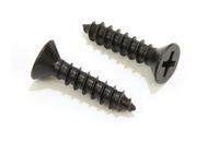 #8 X 3/4'' Black Oxide Coated Stainless Flat Head Phillips Wood Screw, (100 pc), 18-8 (304) Stainless Steel Screw by Bolt Dropper