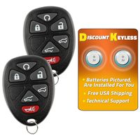 Discount Keyless Replacement Key Fob Car Remote Compatible with OUC60270, 15913427 (2 Pack)