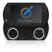 iCarbons Black Carbon Fiber Vinyl Skin for Sony PSP Go