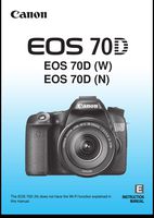 Canon EOS 70D Digital Camera User's Instruction Manual Book