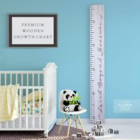 Back40Life Wooden Kids Growth Chart Ruler for Boys and Girls (Loved Beyond Measure) (Weathered White)