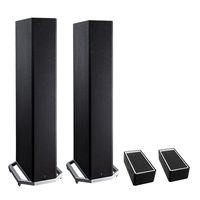 Definitive Technology BP9020 High Power Bipolar Tower Speaker with Integrated 8" Subwoofer and Dolby Atmos Module - Pair (Black)