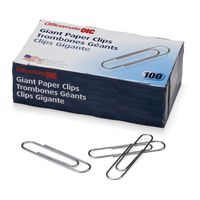 Officemate Giant Paper Clips, Pack of 10 Boxes of 100 Clips Each (1,000 Clips Total) (99914)