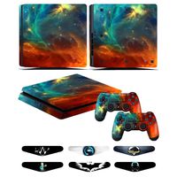 PS4 Slim Controller Skins- Decals for Playstation 4 Slim Games - Stickers Cover for PS4 Slim Console Sony Playstation Four Accessories with Dualshock 4 Two Controllers Skin - Gree Fire
