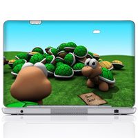 Meffort Inc Personalized Laptop Notebook Notebook Skin Sticker Cover Art Decal, Customize Your Name (12 Inch, Green Turtle)