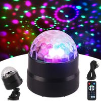 RHM Portable Disco Ball Party Light,Sound Activated DJ Lights with Remote Control,7 Colors LED Stage Light Wireless Phone Connection for Karaoke Xmas Birthday Party Bedroom Bar Pub Club Wedding
