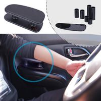 ALLUCK Breathable Soft Memory Foam Car Central and Side Adjustable Height Comfort Armrest Rest Pads (Black)