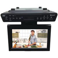 Sylvania SKCR2706BT 10.2" Under Cabinet Kitchen TV with Built in DVD Player & HDMI, Bluetooth