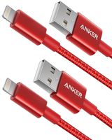 Anker 3.3ft Premium Nylon Lightning Cable, Apple MFi Certified for iPhone Chargers, iPhone Xs/XS Max/XR/X / 8/8 Plus / 7/7 Plus / 6/6 Plus / 5s, iPad Pro Air 2, and More(Red)