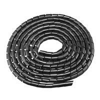 uxcell Spiral Wire Wrap Cable Wrap Cord 5/8-inch x 4m Black PE Polyethylene Tubing for Computer Cable