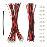 EUDAX 20 Sets Mini Micro Jst 2.0 Ph 2-Pin Connector Plug Male with 150mm Cable Female Connector Heat Shrink Tube for Li-Po Batteries