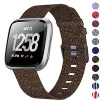 XIMU Bands Compatible with Fitbit Versa/Versa 2 / Versa Lite, Soft Woven Fabric Replacement Band Quick Release Canvas Strap Wristbands Accessories Women Men for Versa Smart Watch