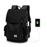 WindTook Laptop Backpack for Women and Men Travel Computer Bag School College Daypack with USB Charging Port Suits 15 Inch Notebook Canvas-Black