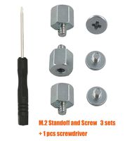Michaelia M.2 Standoff and Screw for M.2 Drives,Asus motherboard M.2 Screw + Hex Nut Stand Off Spacer(3 sets)+1 pcs screwdriver