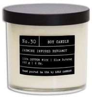 Lulu Candles | Jasmine Infused Bergamot | Luxury Scented Soy Jar Candle | Hand Poured in The USA | Highly Scented & Long Lasting | Small - 6 Oz.