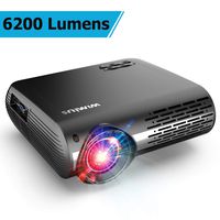 Projector, WiMiUS Upgrade 6200 Lumens Projector Native 1920x1080 Video Projector Support 4K Dolby Netflix 300'' Display, with 4D ±50° Keystone Correction, Zoom Function for Movies and PPT Presentation
