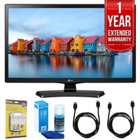 LG 24LH4830-PU 24-Inch Smart LED TV (2017 Model) with 1 Year Extended Warranty + Accessories Bundle