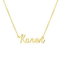 Personalized Name Necklace 18K Gold Plated New Mom Bridesmaid Gift Jewelry for Karen