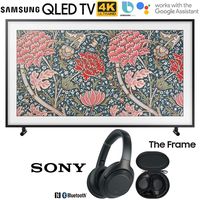 Samsung QN49LS03RA The Frame 3.0 49-inch LS03R QLED Smart 4K UHD TV (2019) Bundle with Sony WH1000XM3/B Premium Noise Cancelling Wireless Headphones with Mic, Black