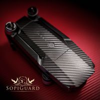 SopiGuard Black Carbon Fiber Precision Edge-to-Edge Coverage Vinyl Skin Controller Battery Wrap for DJI Mavic Pro