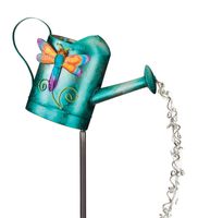 Regal Art & Gift Solar Watering Can Stake Dragonfly