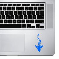 StickAny Palm Series Shark Smoke Sticker for MacBook Pro, Chromebook, and Laptops (Blue)