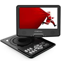 COOAU Portable DVD Player 11.5" with Game Joystick, Swivel HD Screen, Support Multi-Format, Region Free, Long Lasting Battery, Support AV-in/AV-Out/SD/USB, Black