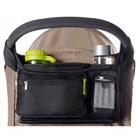 Ethan & Emma Baby Stroller Organizer with Cup Holders - Baby Shower Gift - Secured Fit, Extra Storage, Easy Installation - Universal Stroller Organizer for Smart Moms