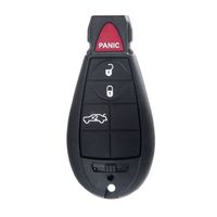 ECCPP Uncut Ignition Key Fob 4 Buttons 433MHz Key Remote fit for Antitheft Keyless Entry Systems 08-12 Chrysler Car Keys 2012 Dodge Key Remote M3N5WY783X (Pack of 1)