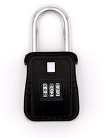 Combination Secure Alpha 3-Digit Key Lock Box | Portable Unit Hangs on Door | Storage for Multiple Keys | Key Security | Great for Homes or Rental Properties