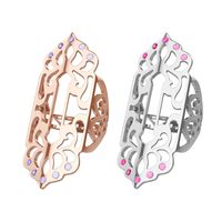 MoKo Cover Sleeve for Fitbit Flex 2 Watch Band, [2 Pack] Luxury Diamond Metal Replacement Cover Sleeve Protector Case Hollowed Frame Cover Decoration Accessory for Fitbit Flex 2, Silver & Rose Gold