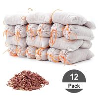 HomeDo 12Pack Cedar Sachet Bags, Natural Red Cedar Chips Sachets for Closets and Drawers, Clothes Storage Protector (Cedar Bags-12Pack)